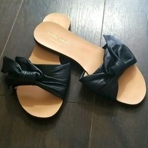 Black leather sandals